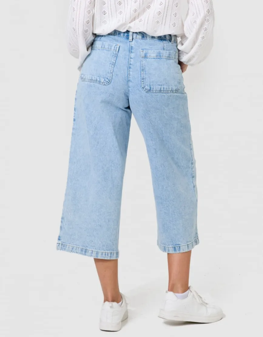 Jean large 7/8 bleu clair