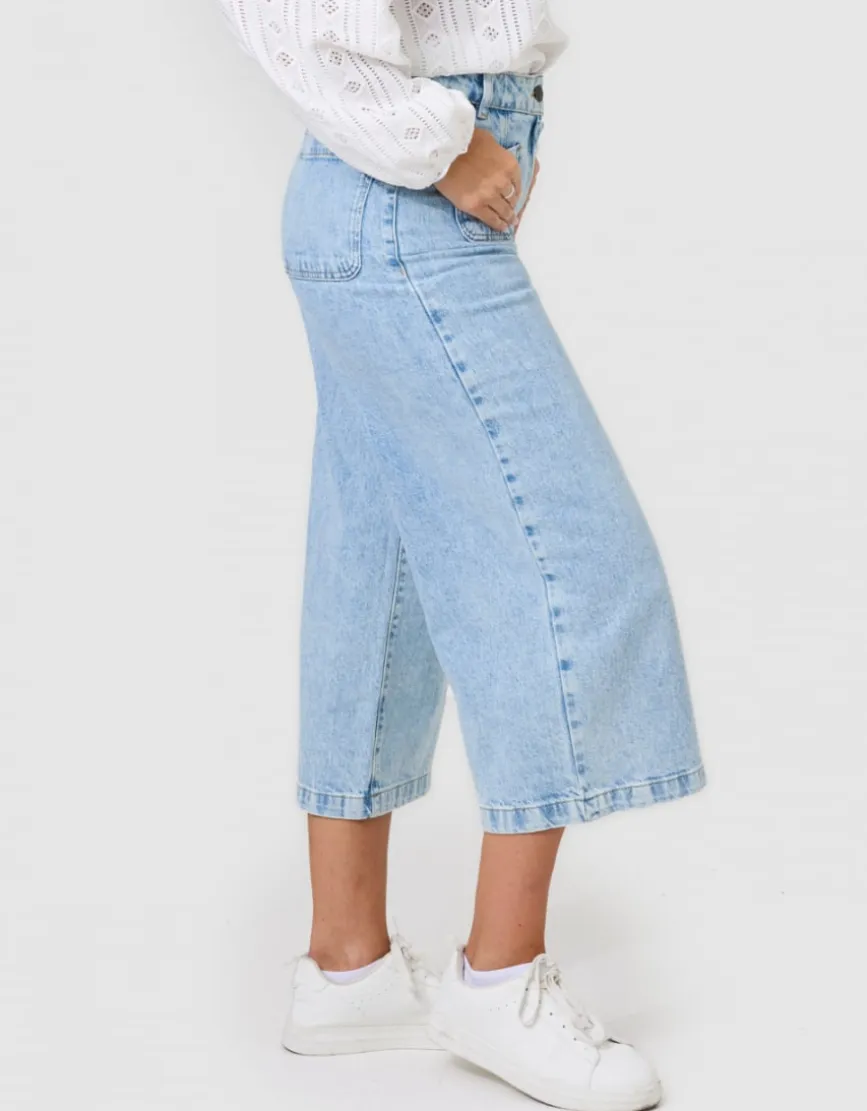 Jean large 7/8 bleu clair