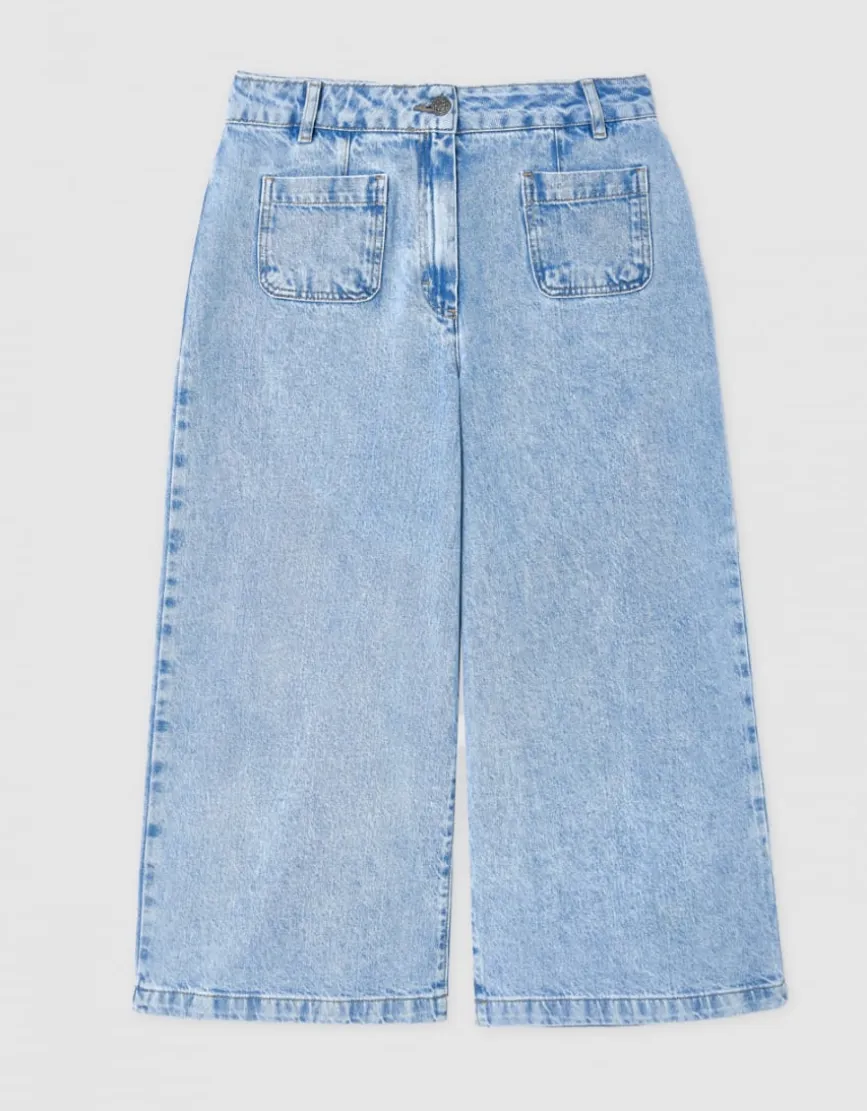Jean large 7/8 bleu clair