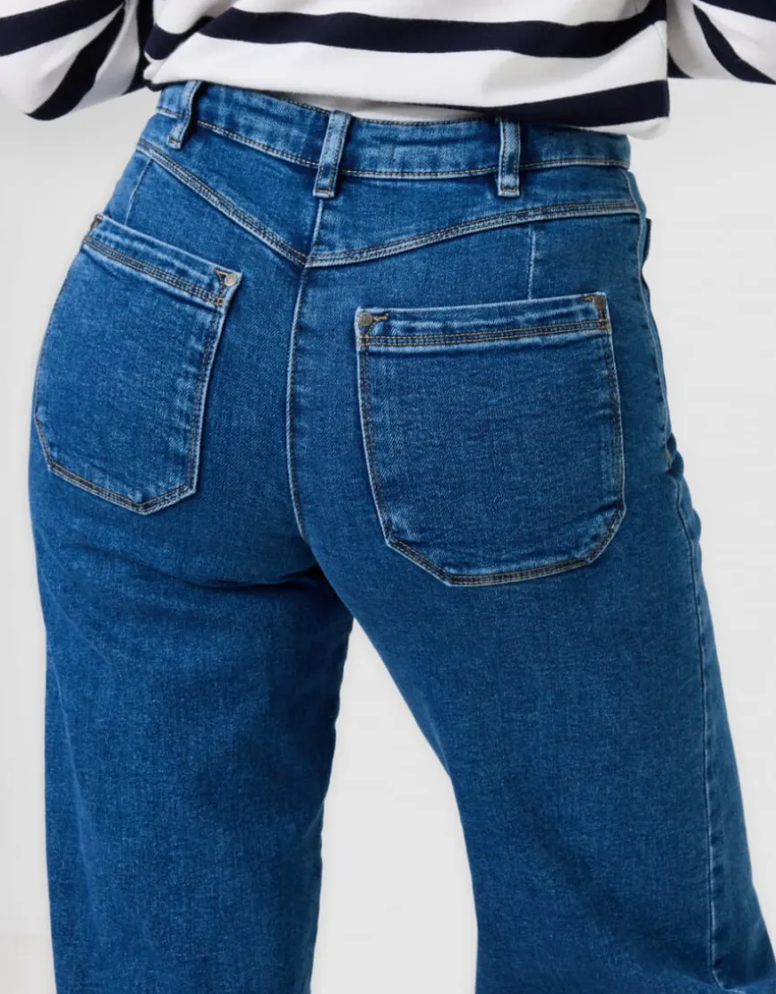 Jean large coton bleu