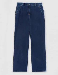Jean large coton bleu