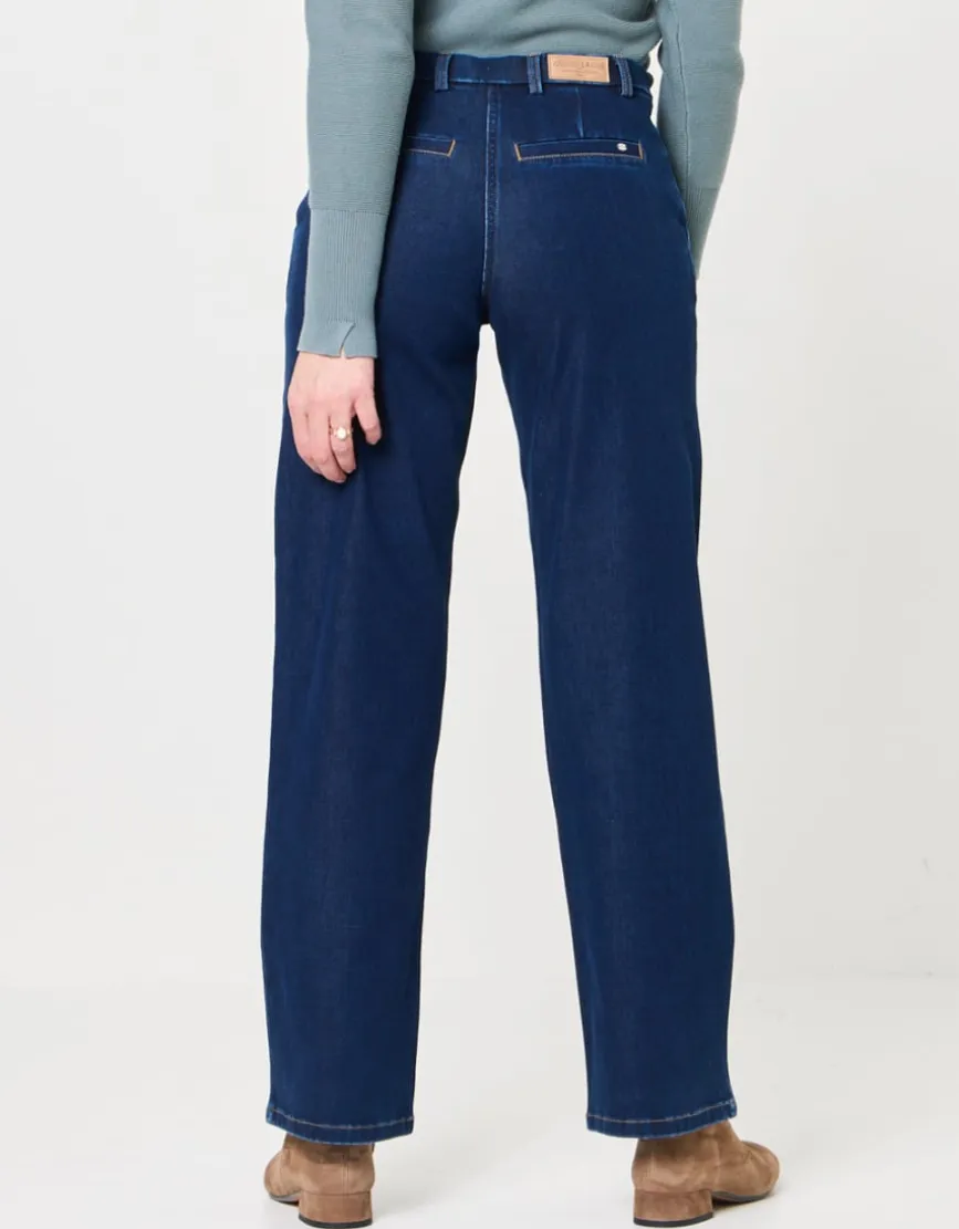 Jean large coton bleu