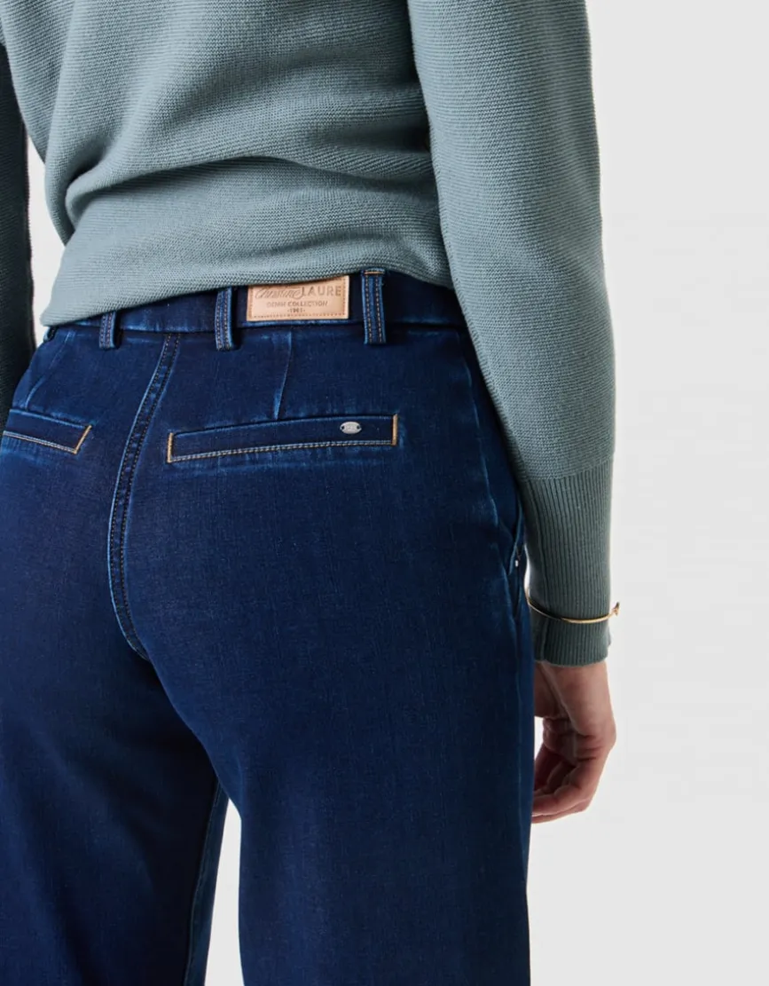 Jean large coton bleu