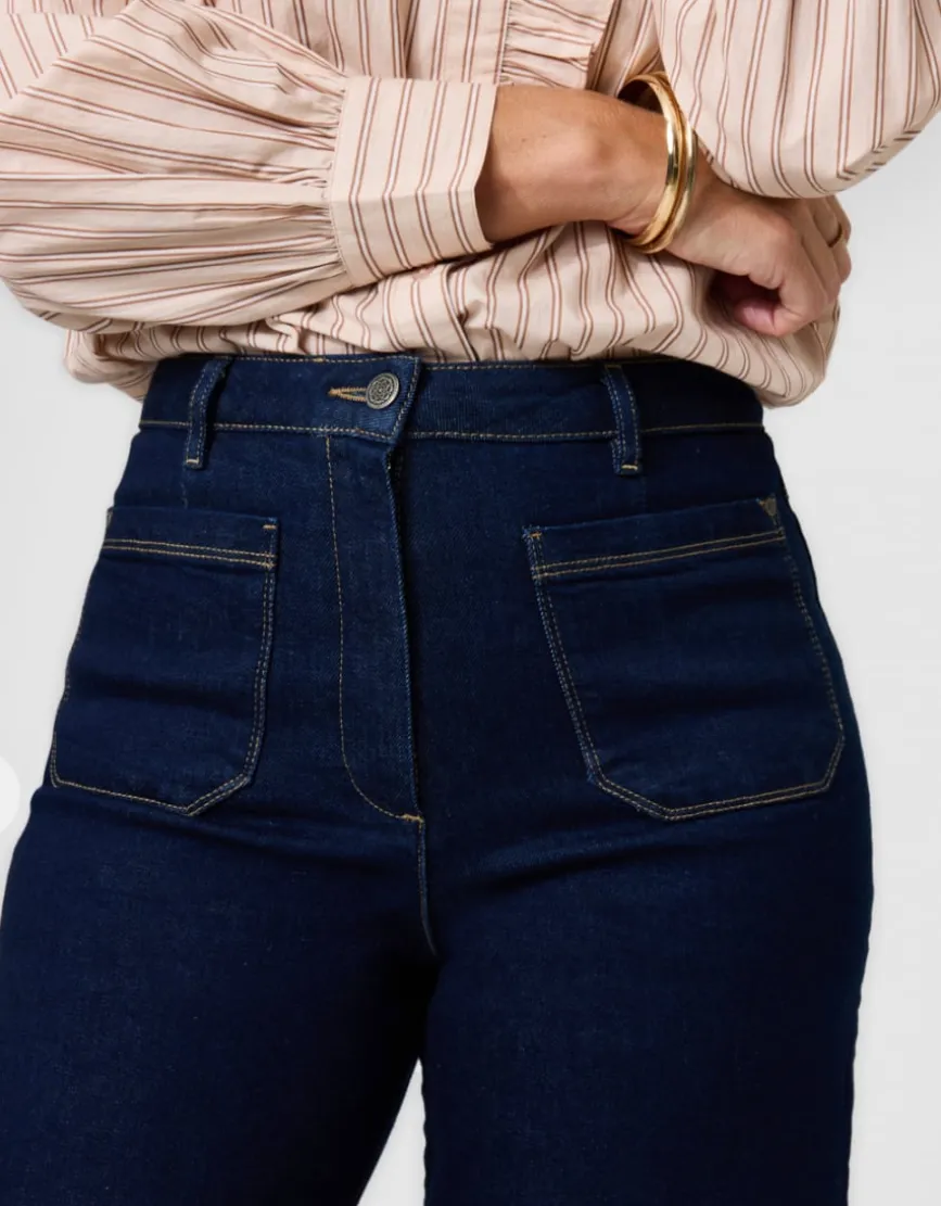 Jean large coton brut