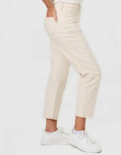 Jean mom 7/8è coton beige