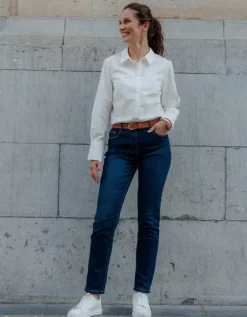Jean regular bleu brossé