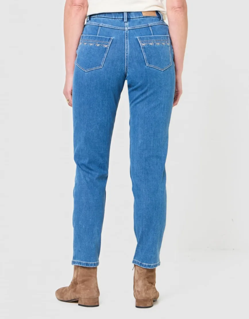 Jean regular coton bleu