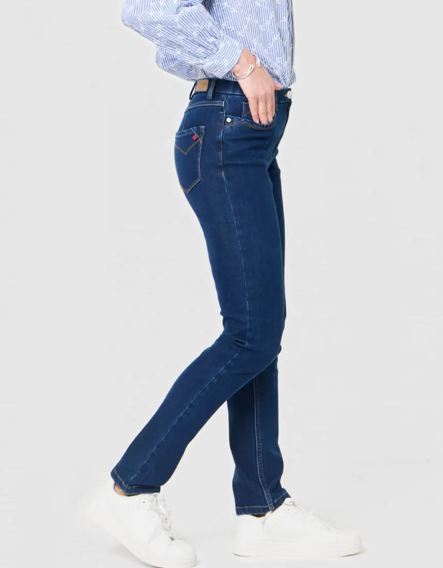 Jean regular coton bleu