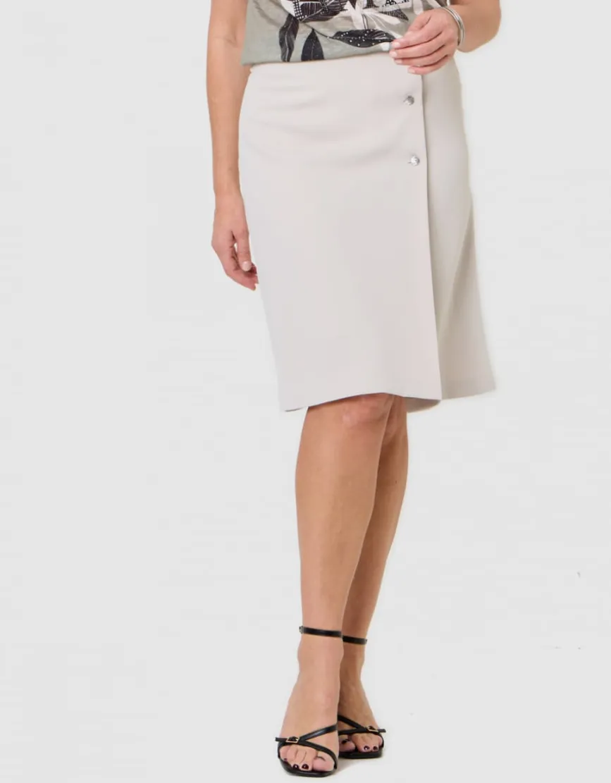 Jupe droite beige