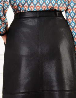 Jupe effet simili noir
