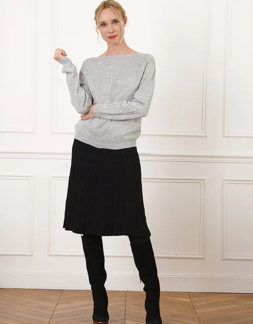 Jupe maille noire