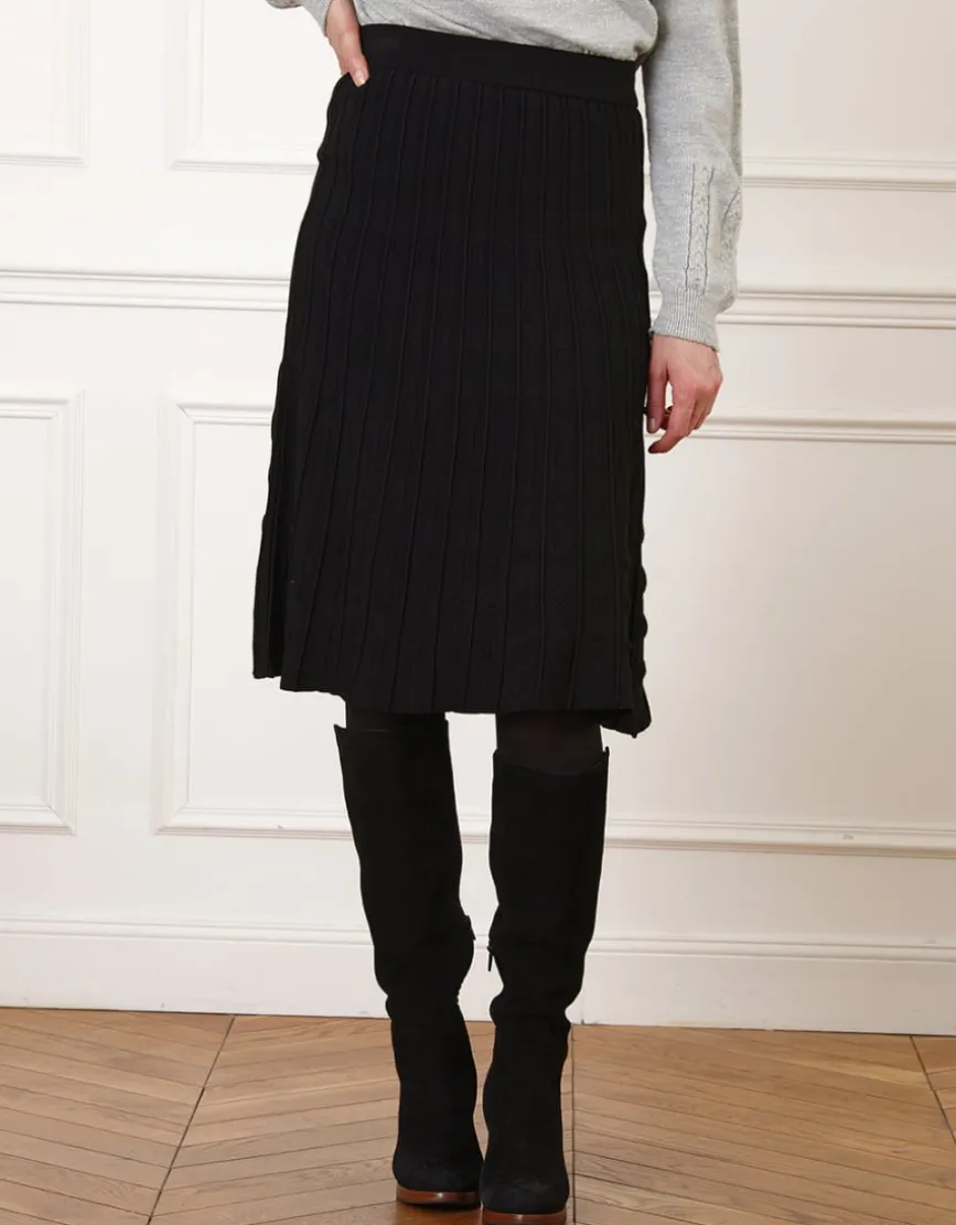 Jupe maille noire