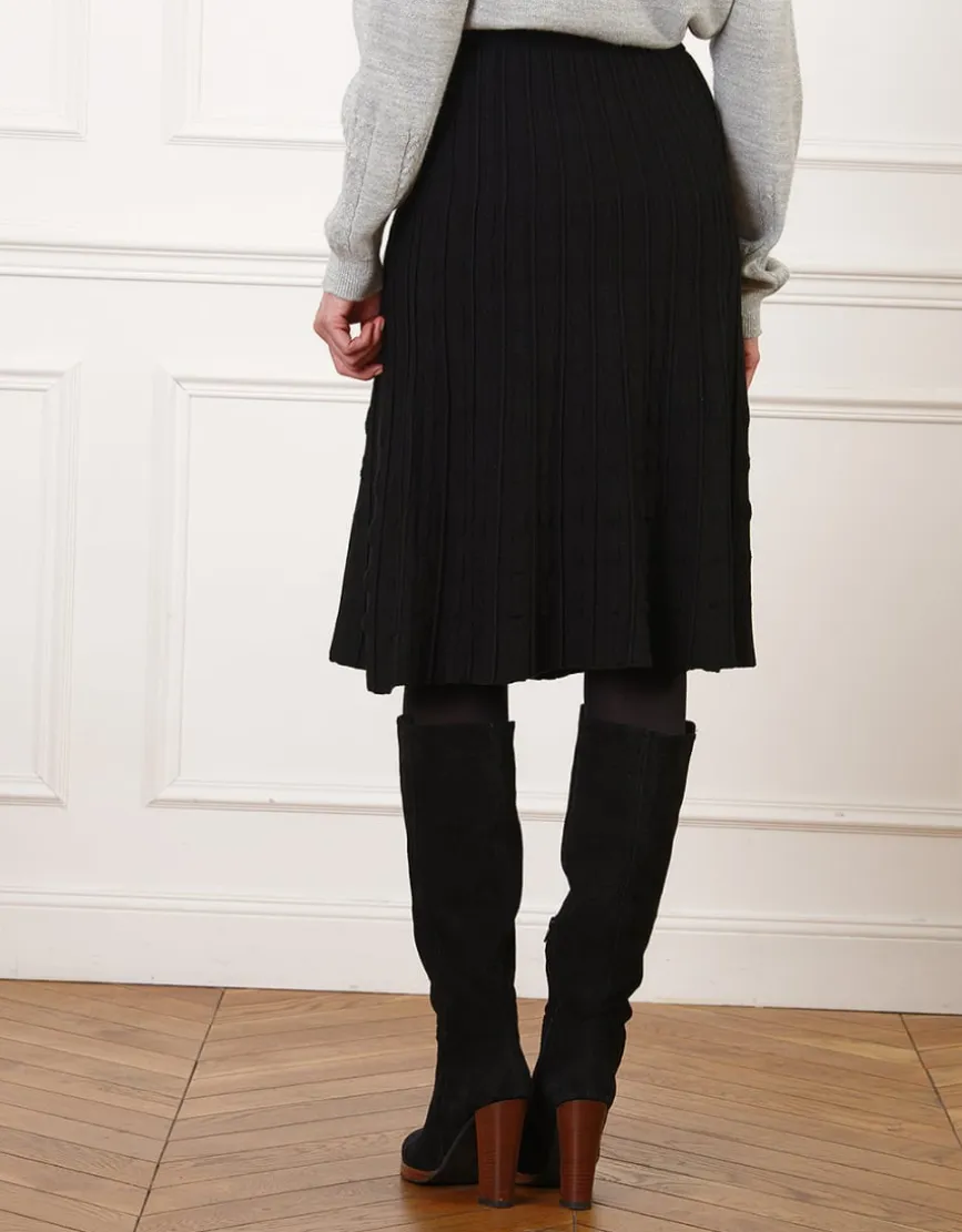 Jupe maille noire