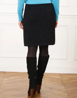 Jupe maille style tweed
