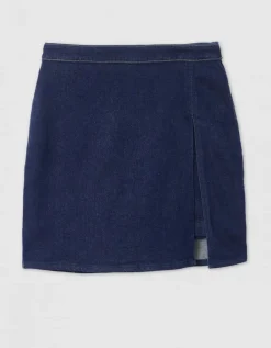Jupe short coton jean