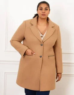Manteau chic laine beige