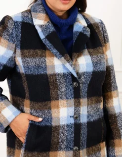 Manteau laine carreaux