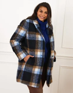 Manteau laine carreaux