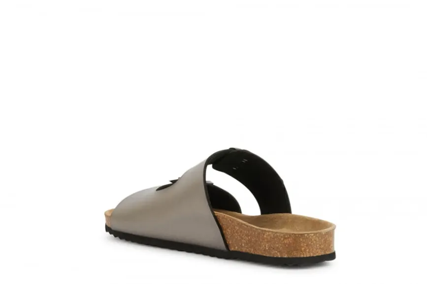 Mules cuir argenté GEOX