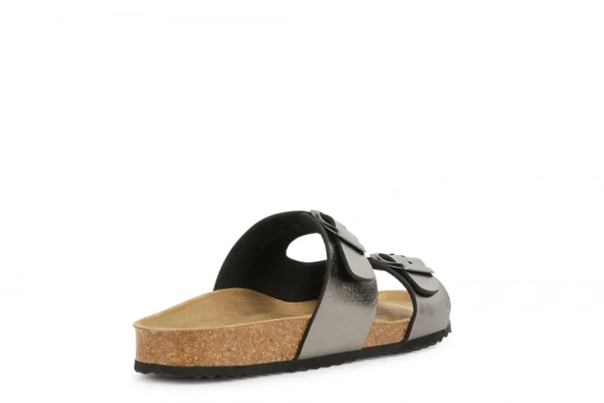 Mules cuir argenté GEOX