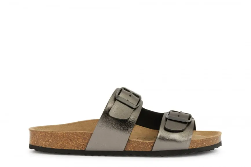 Mules cuir argenté GEOX