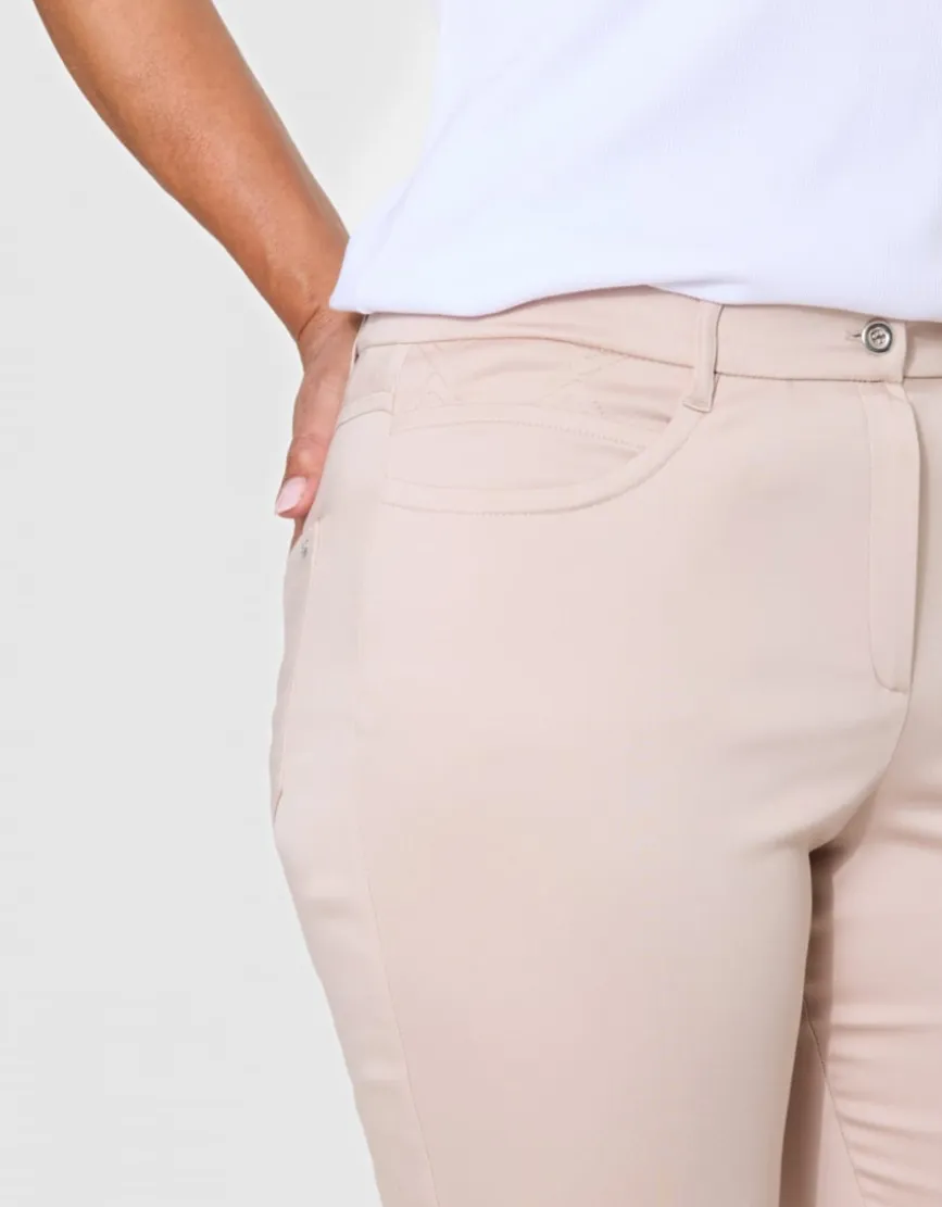 Pantacourt ajusté beige