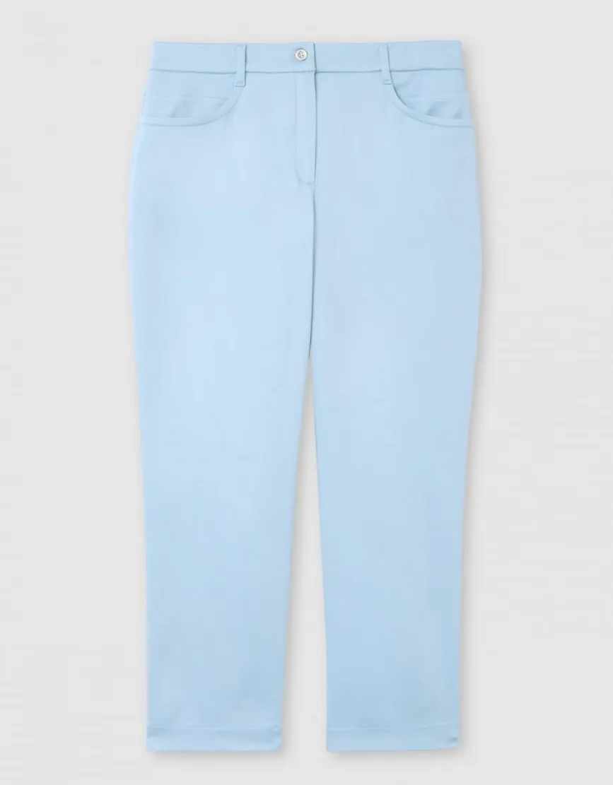 Pantacourt ajusté bleu