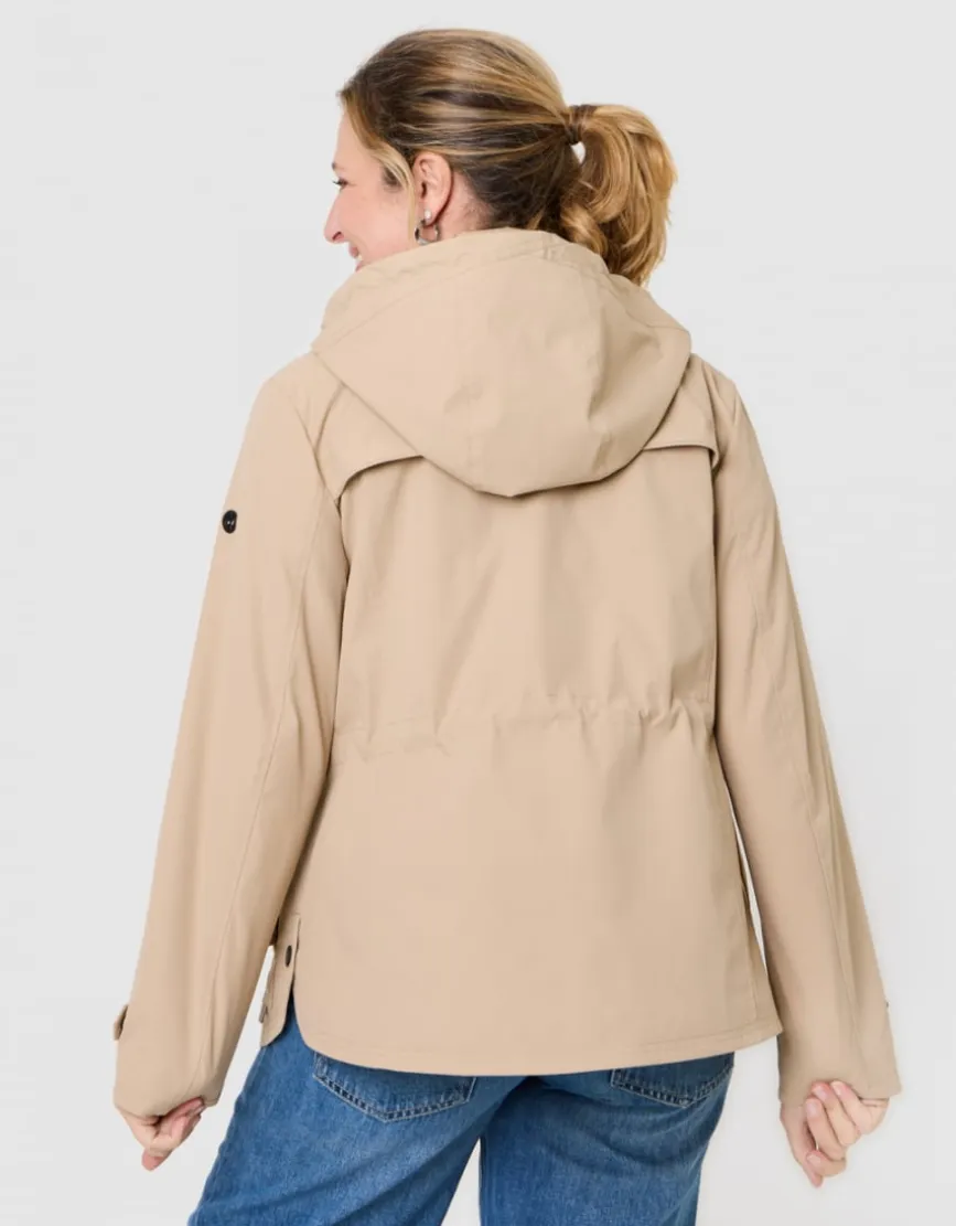 Parka déperlante beige