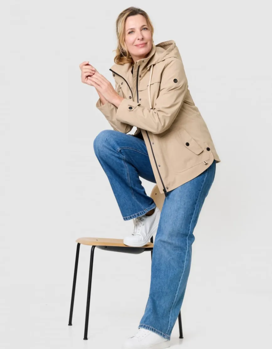 Parka déperlante beige