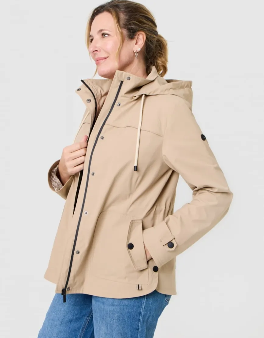 Parka déperlante beige