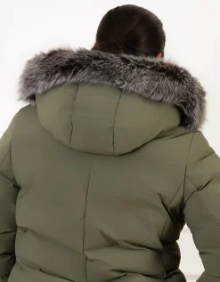 Parka kaki détails or