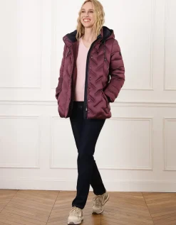 Parka satinée prune