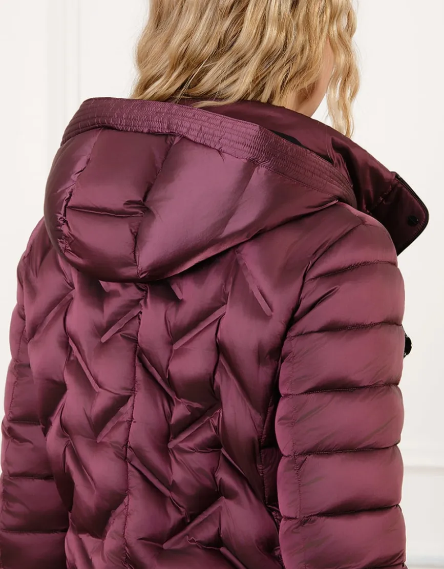 Parka satinée prune