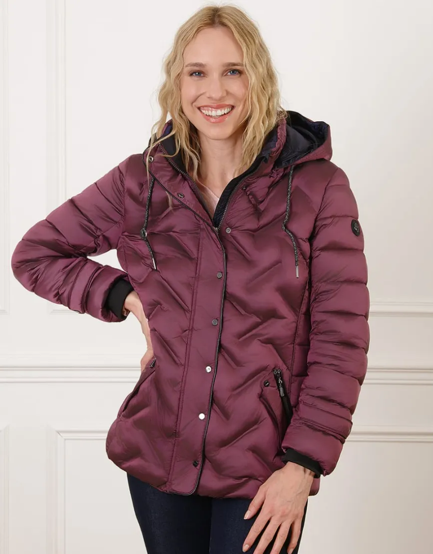 Parka satinée prune