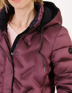 Parka satinée prune