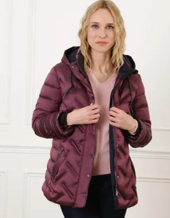 Parka satinée prune