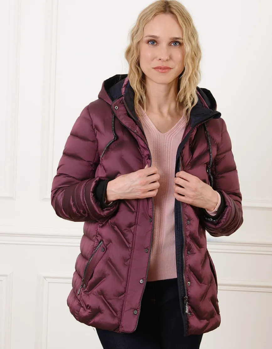 Parka satinée prune