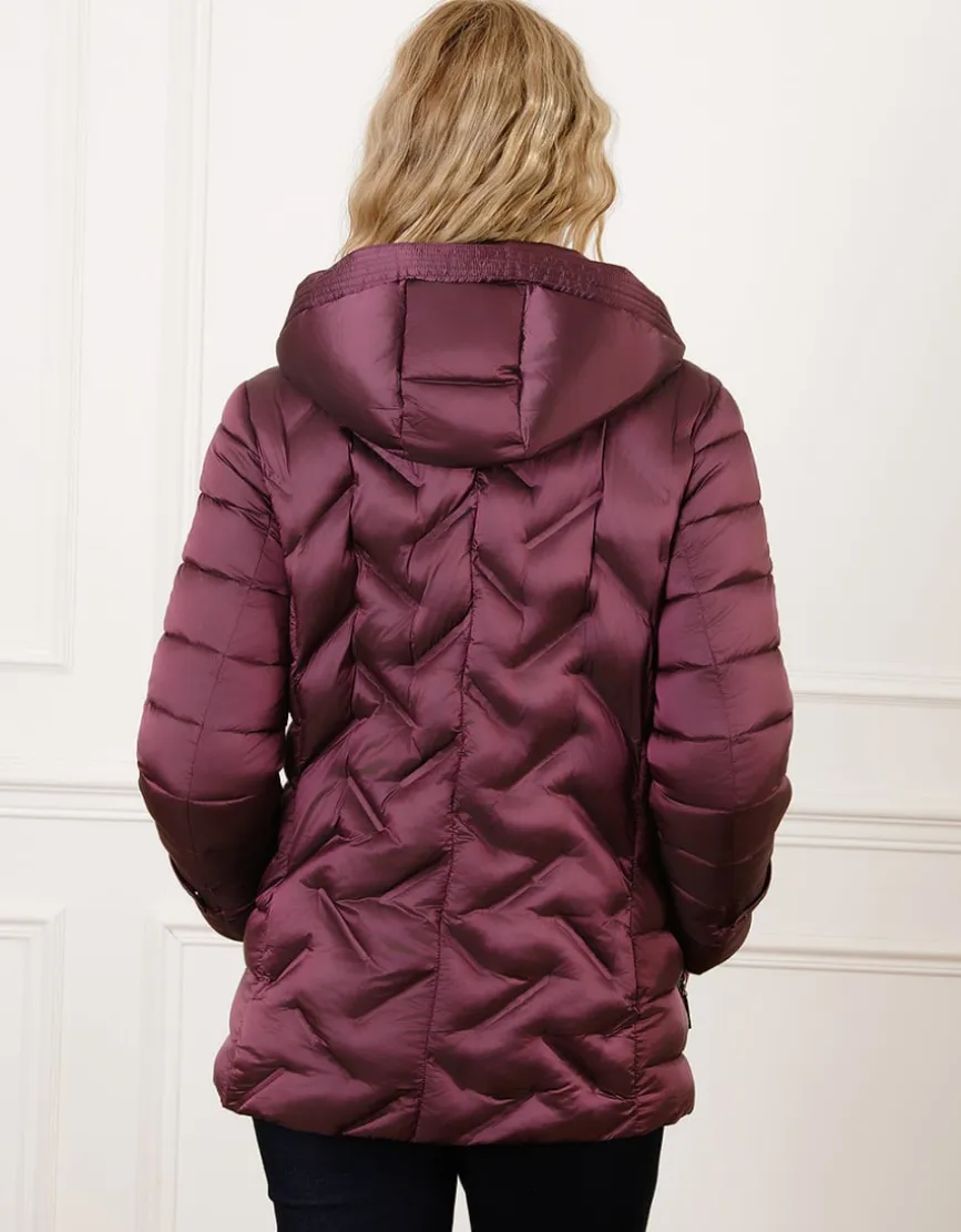 Parka satinée prune