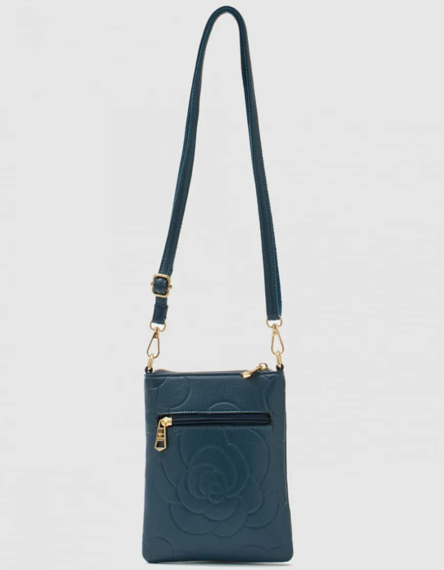 Pochette bandoulière bleu