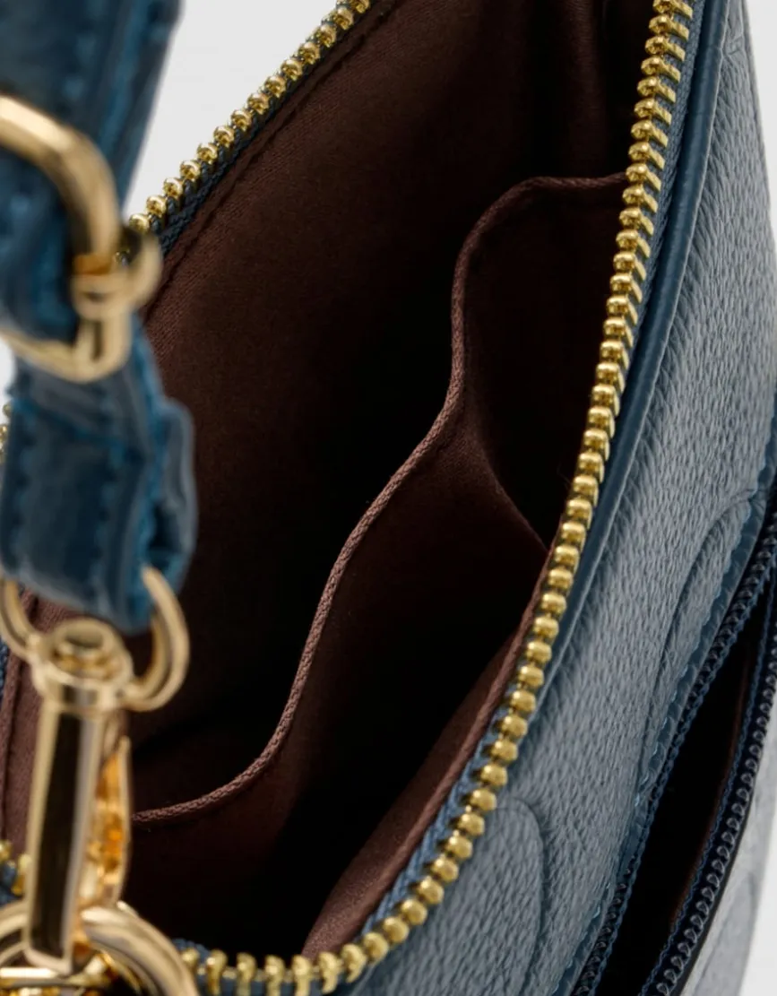 Pochette bandoulière bleu