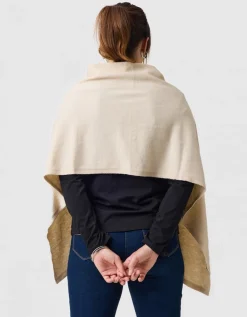 Poncho maille beige