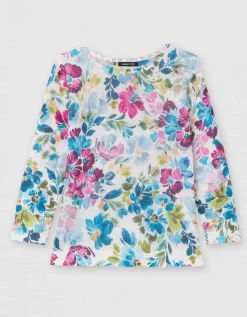 Pull ajouré motif blanc