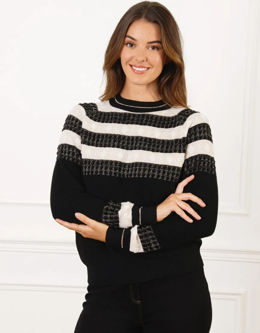 Pull chaud noir fantaisie