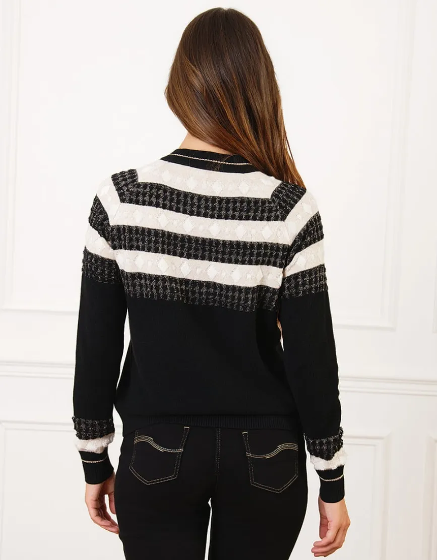 Pull chaud noir fantaisie