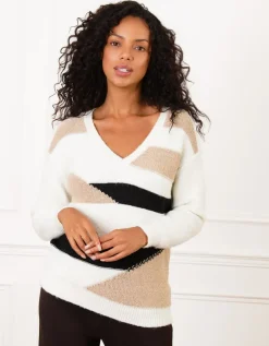 Pull chaud patch écru