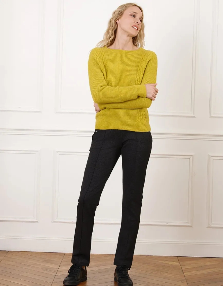 Pull chaud vert anis