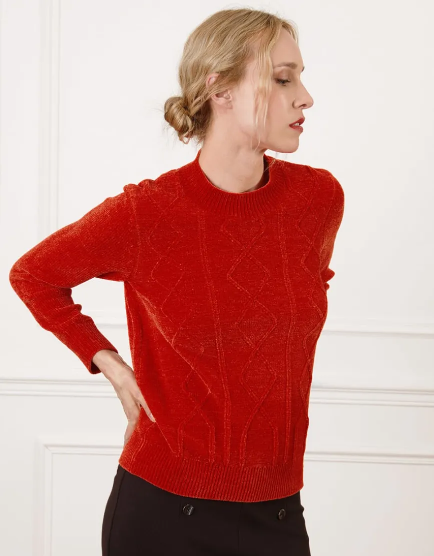 Pull chenille terracotta