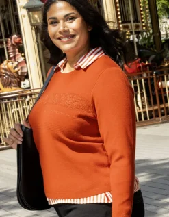 Pull col rond orange