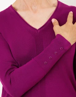 Pull col V violet