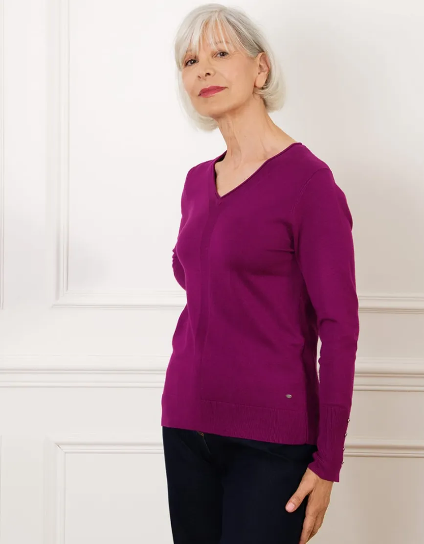Pull col V violet